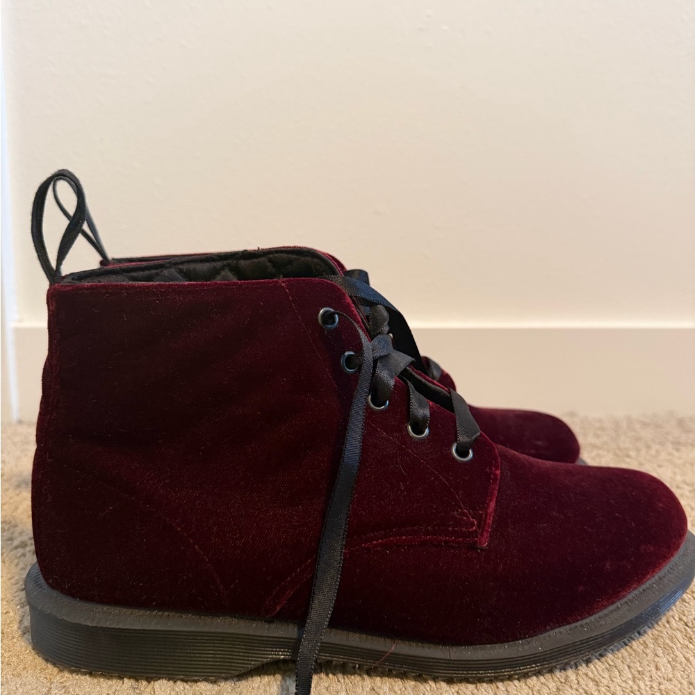 Dr. Martens Burgundy Lace Up Boots